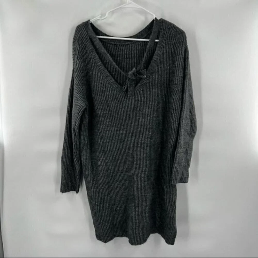 J. Crew alpaca blend grey long sweater M